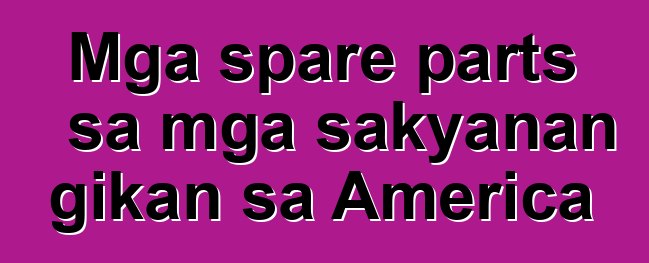 Mga spare parts sa mga sakyanan gikan sa America
