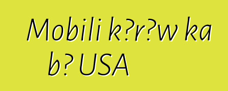 Mobili kɔrɔw ka bɔ USA