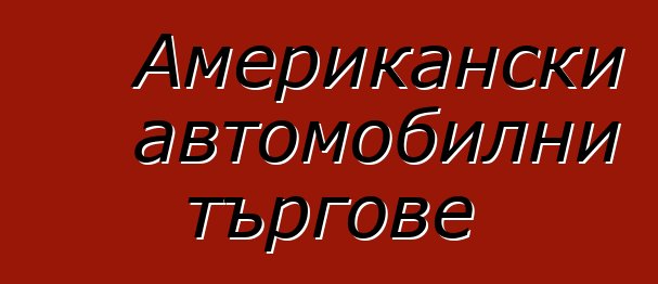 Американски автомобилни търгове