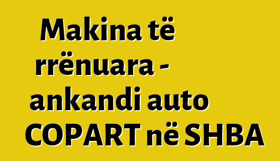 Makina të rrënuara - ankandi auto COPART në SHBA