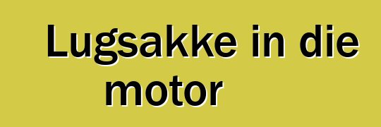 Lugsakke in die motor