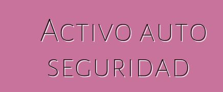 Activo auto seguridad