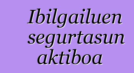 Ibilgailuen segurtasun aktiboa