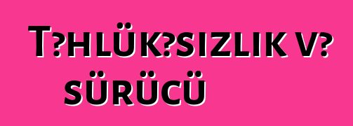 Təhlükəsizlik və sürücü