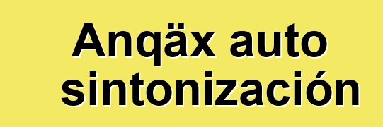 Anqäx auto sintonización