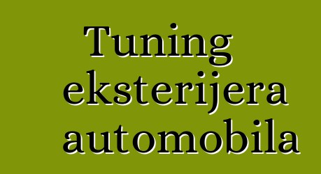 Tuning eksterijera automobila