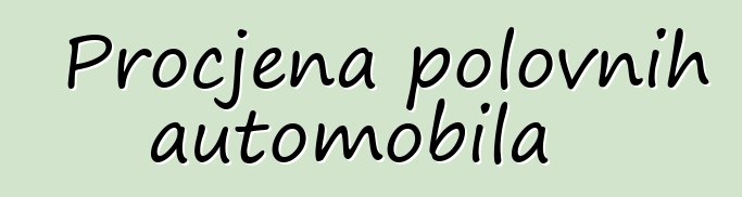 Procjena polovnih automobila