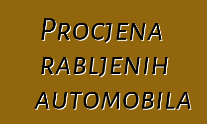 Procjena rabljenih automobila