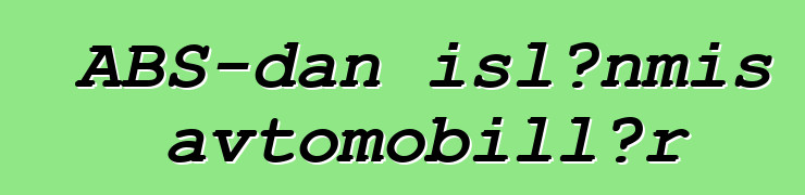 ABŞ-dan işlənmiş avtomobillər