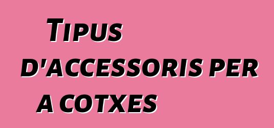 Tipus d'accessoris per a cotxes