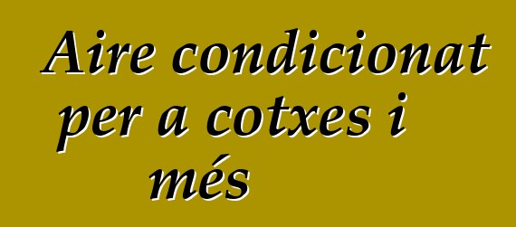Aire condicionat per a cotxes i més