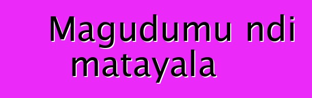 Magudumu ndi matayala