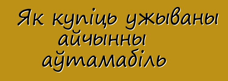 Як купіць ужываны айчынны аўтамабіль