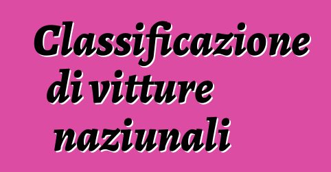 Classificazione di vitture naziunali