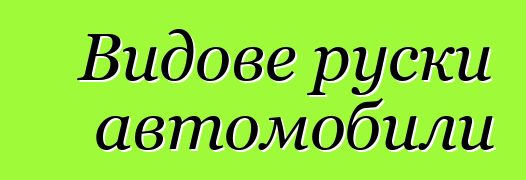Видове руски автомобили