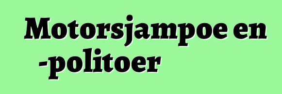 Motorsjampoe en -politoer