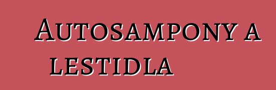 Autošampony a leštidla