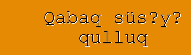 Qabaq şüşəyə qulluq