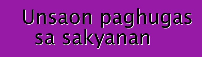 Unsaon paghugas sa sakyanan