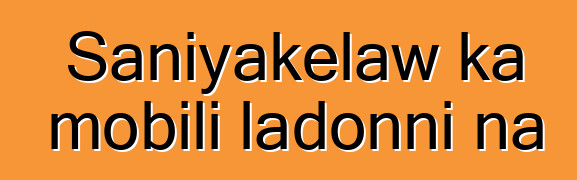 Saniyakɛlaw ka mobili ladonni na