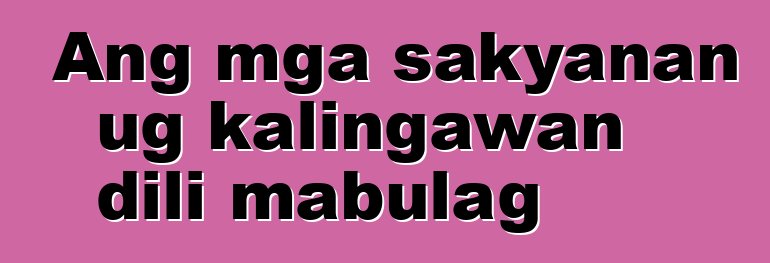 Ang mga sakyanan ug kalingawan dili mabulag