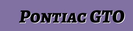 Pontiac GTO