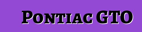Pontiac GTO
