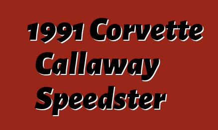 1991 Corvette Callaway Speedster