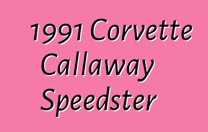 1991 Corvette Callaway Speedster