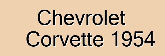 Chevrolet Corvette 1954