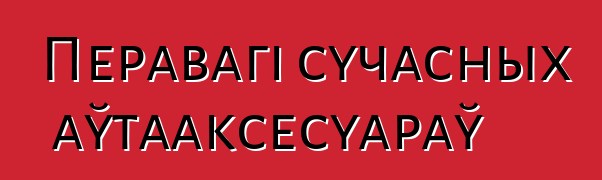 Перавагі сучасных аўтааксесуараў