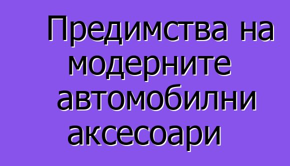 Предимства на модерните автомобилни аксесоари