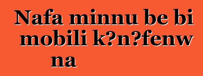 Nafa minnu bɛ bi mobili kɔnɔfɛnw na