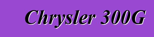 Chrysler 300G