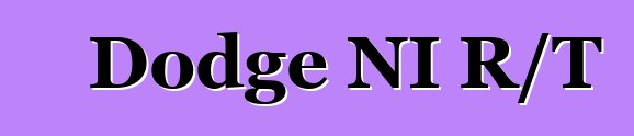 Dodge NI R/T