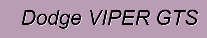 Dodge VIPER GTS