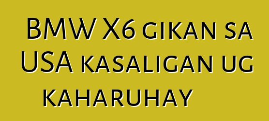 BMW X6 gikan sa USA kasaligan ug kaharuhay