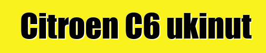 Citroen C6 ukinut