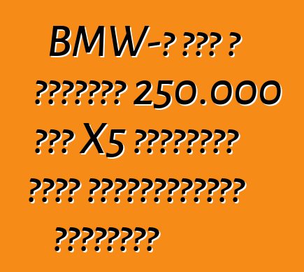 BMW-ն հետ է կանչում 250.000 հատ X5 քրոսովեր ղեկի անսարքության պատճառով