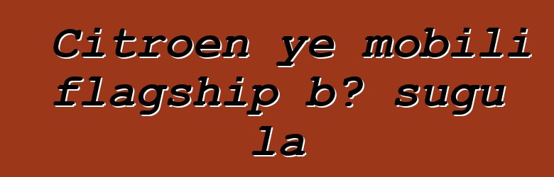 Citroen ye mobili flagship bɔ sugu la