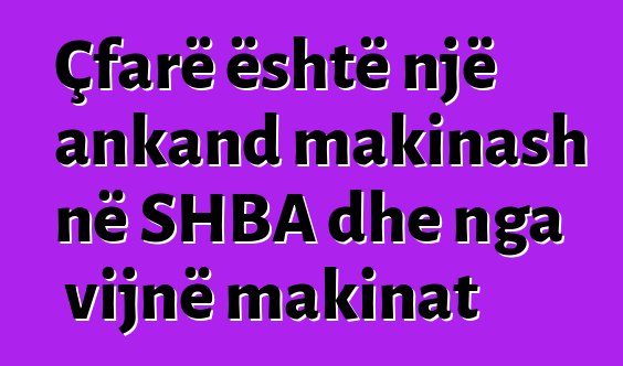 Çfarë është një ankand makinash në SHBA dhe nga vijnë makinat