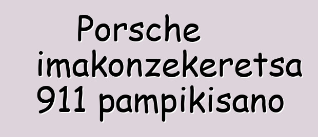 Porsche imakonzekeretsa 911 pampikisano
