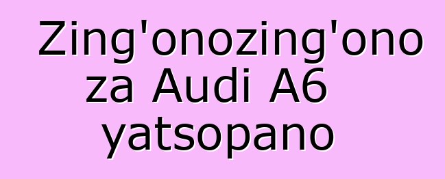 Zing'onozing'ono za Audi A6 yatsopano