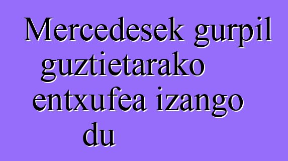 Mercedesek gurpil guztietarako entxufea izango du