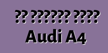 የማ አውቶሞቢል ቻይናዊ Audi A4
