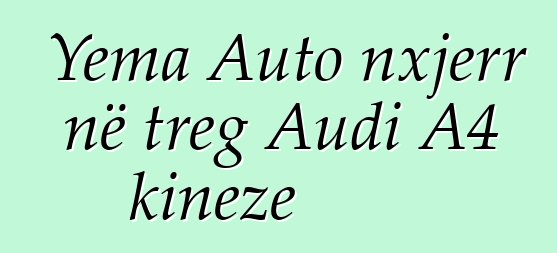 Yema Auto nxjerr në treg Audi A4 kineze
