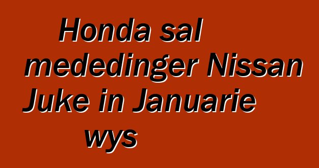Honda sal mededinger Nissan Juke in Januarie wys