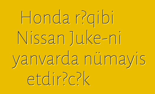 Honda rəqibi Nissan Juke-ni yanvarda nümayiş etdirəcək