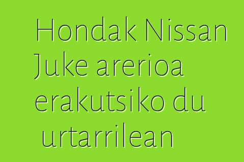 Hondak Nissan Juke arerioa erakutsiko du urtarrilean