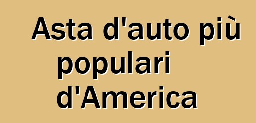 Asta d'auto più populari d'America